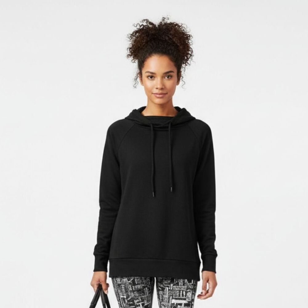 Eddie Bauer Black Fleece Lined Long Sleeve Hoodie Sweatshirt Top M